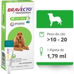 Bravecto Antipulgas e Carrapatos Transdermal MSD para Cães 10 a 20kg