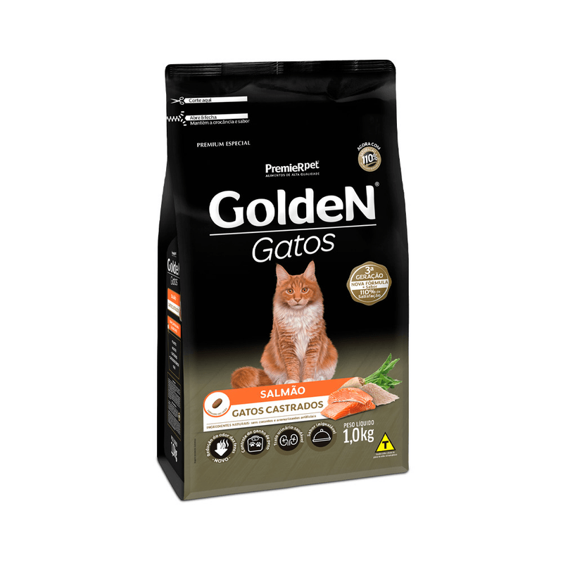 GOLDEN GATO CASTRADO SALMAO 1KG