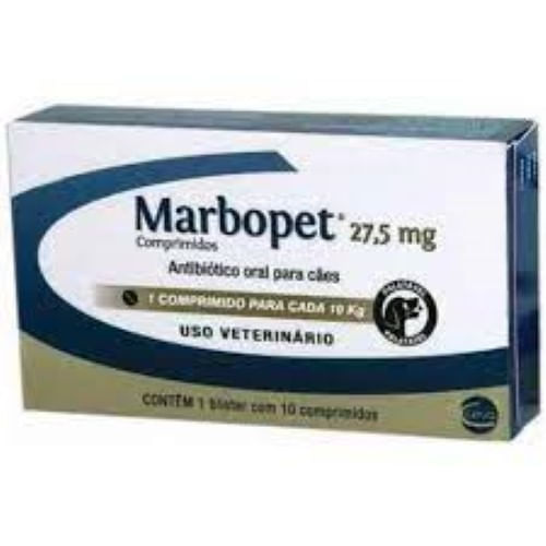 Antibiótico Marbopet 27,5Mg - 10 comprimidos