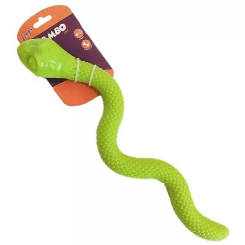 Brinquedo Jambo Mordedor Cobra Tpr Treat Sound Verde para Cães Unico